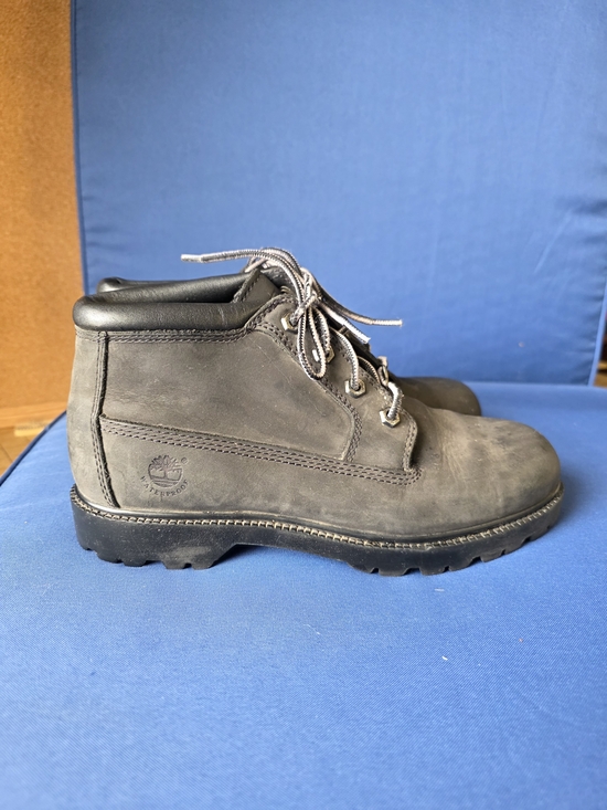 Timberland Black Leather Boots Men’s 8.5M Rugged Lace‑Up Workwear Chukka main image 11